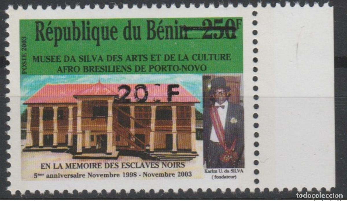 Sellos: Benin 2007 Mi. 1407 Museo de Arte Da Silva VARIETE 20F en lugar 200F sobrecargado