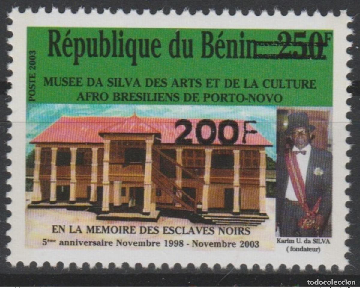 Sellos: Benin 2007 Mi. 1407 Museo Da Silva de Arte Afrobrasile&ntilde;o Porto Novo Surch. 5 M&sup2;**
