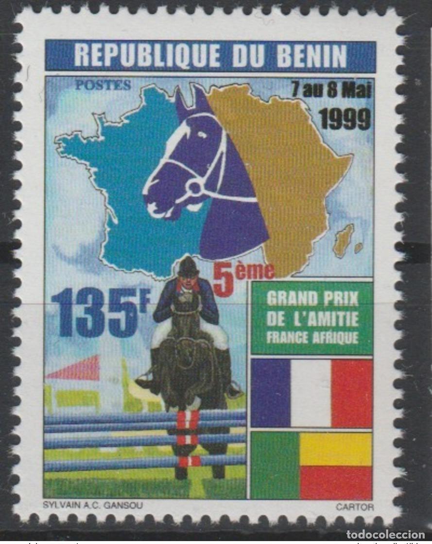 Sellos: Ben&iacute;n 1999 Mi. 1223 135 F H&iacute;pica a caballo Gran Premio de l'Amiti&eacute; Francia &Aacute;frica