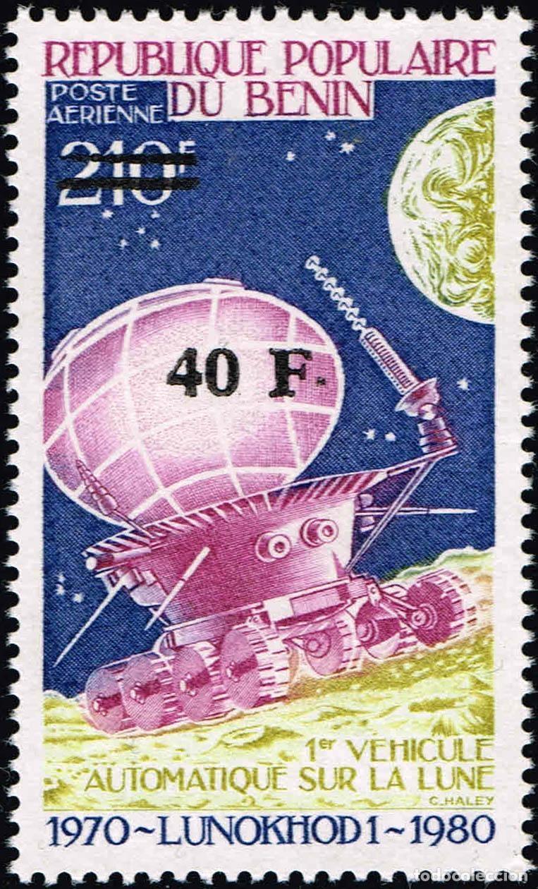 Sellos: Ben&iacute;n 1996 Mi. 893 sobrecargado Lunokhod 1 veh&iacute;culo lunar espacio