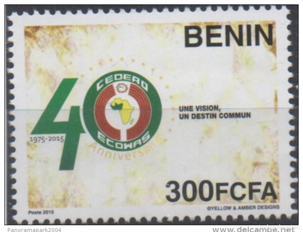 Sellos: Benin 2015 Emisi&oacute;n conjunta CEDEAO 40 a&ntilde;os