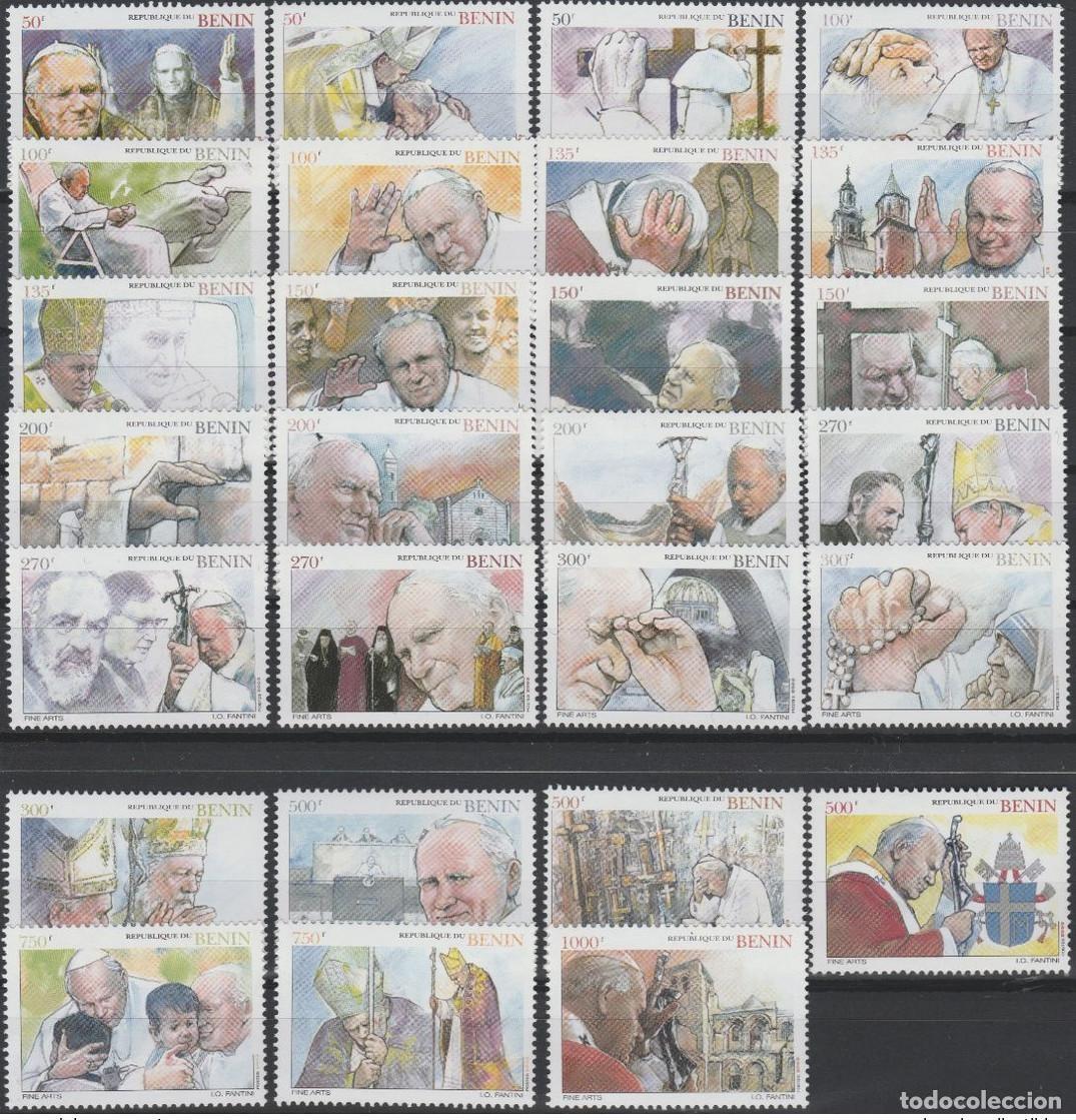 Sellos: Ben&iacute;n 2003 Visita a del Papa Juan Pablo II Roma Vaticano 27 val. MNH**