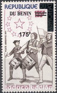Sellos: Ben&iacute;n 2008 Mi. 1432 sobrecargado bicentenario EE.UU. banderas soldados