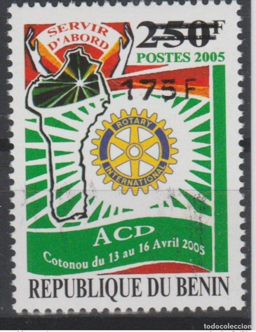 Sellos: Benin 2007 Mi. 1404 Rotary Club International Coton&uacute; 2005 sobrecargado MNH**