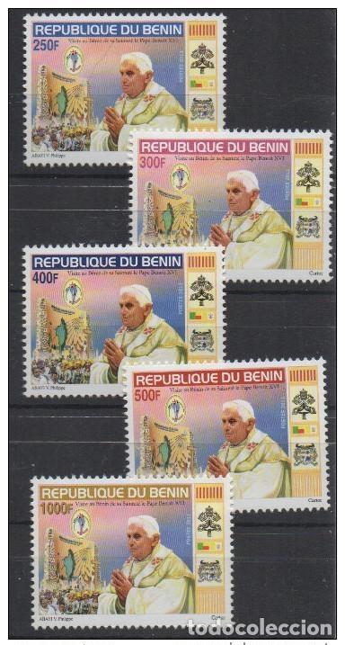 Sellos: Benin 2011 Mi. 1651 - 1655 Visita al Papa Benedicto XVI Papst Roma Vaticano MNH**