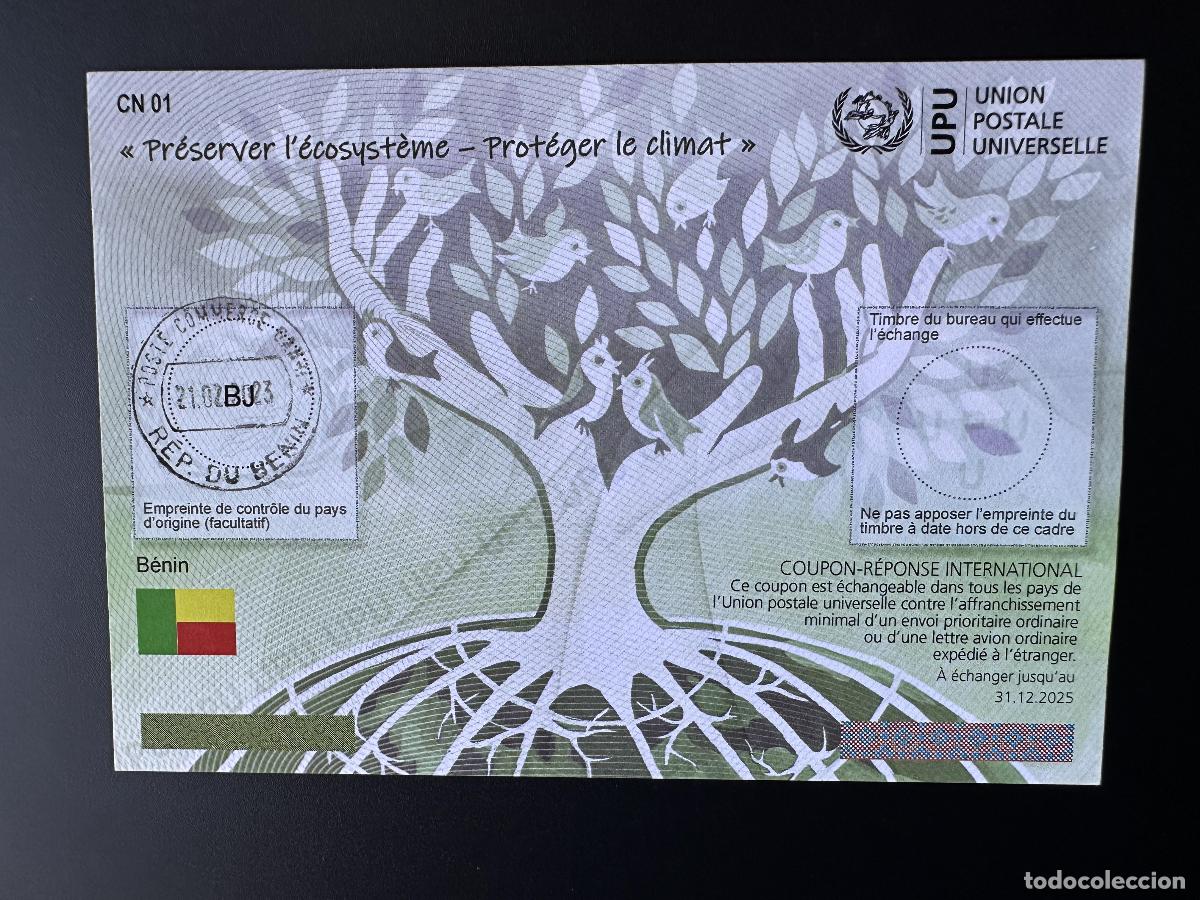 Sellos: Benin us&oacute; obl. UPU Preserve el ecosistema proteja clima Abiy&aacute;n | COUPON-REPONSE
