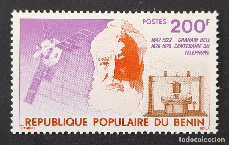 Francobolli: Ben&iacute;n 1976 Mi. 49 Graham Bell centenario tel&eacute;fono sat&eacute;lite