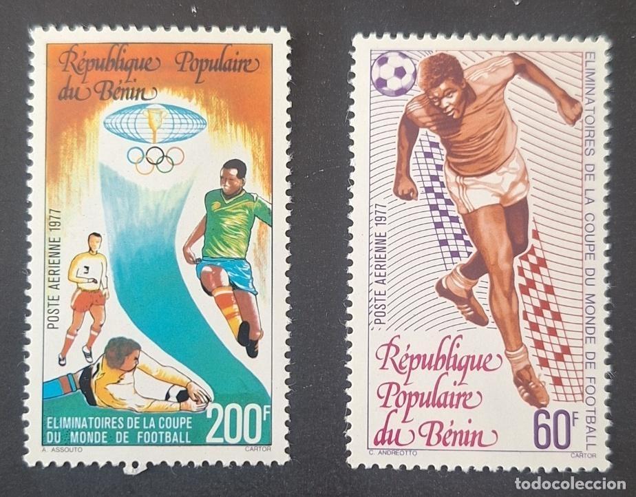 Stamps: Ben&iacute;n 1977 Mi. 97-98 Copa del Mundo f&uacute;tbol correo a&eacute;reo nuevo