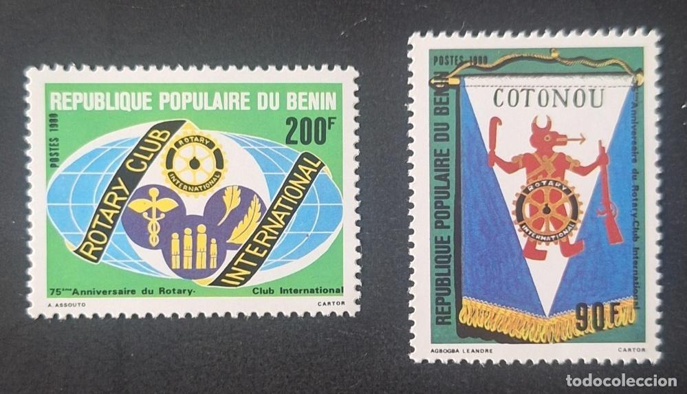 Timbres: Ben&iacute;n 1980 Mi. 199-200 Rotary Club Internacional 75&ordm; aniversario