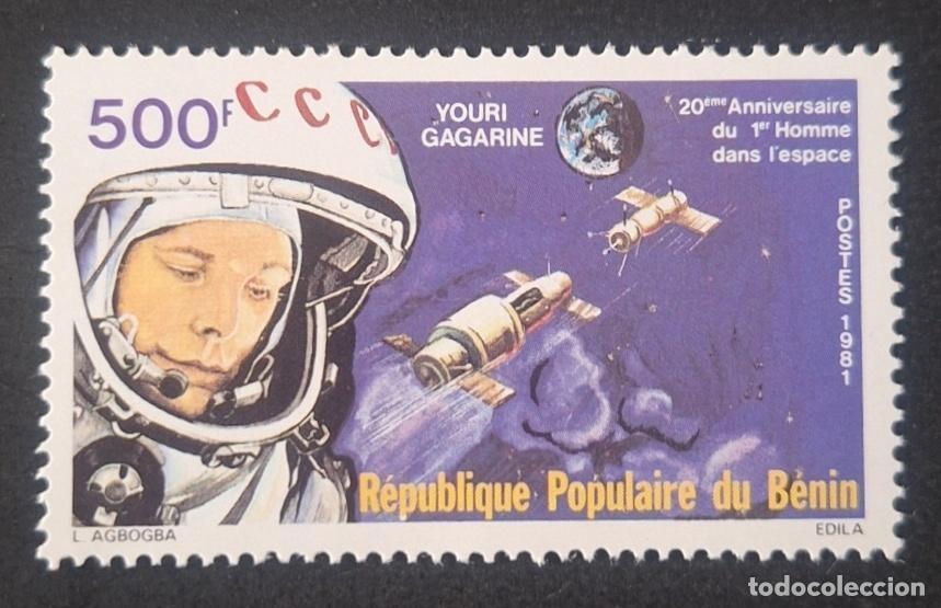 Sellos: Ben&iacute;n 1981 Mi. 260 Yuri Gagarin espacio cosmonauta estaci&oacute;n orbital