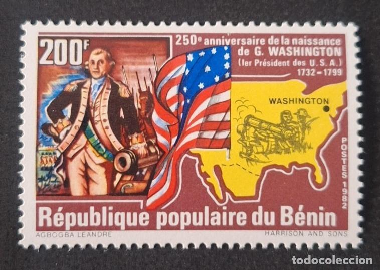Timbres: Ben&iacute;n 1982 Mi. 280 George Washington 250 aniversario presidente EEUU