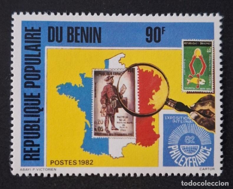 Timbres: Ben&iacute;n 1982 Mi. 285 Philexfrance 82 exposici&oacute;n tarjeta Francia cartero