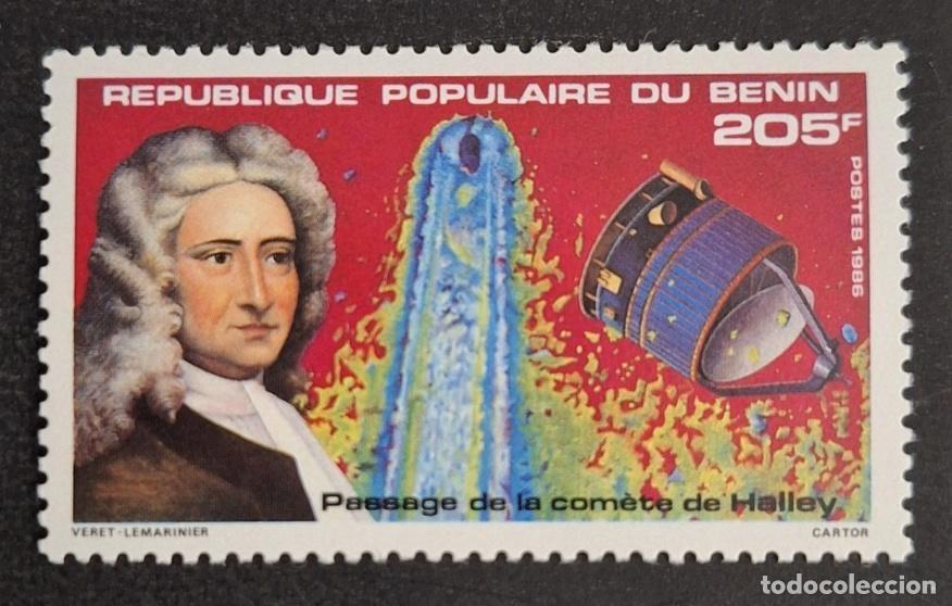 Stamps: Ben&iacute;n 1986 Mi. 435 cometa Halley sonda espacial astronom&iacute;a espacio