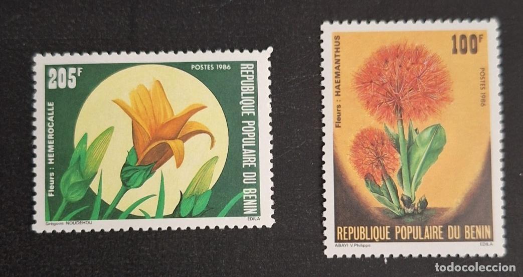 Stamps: Ben&iacute;n 1986 Mi. 444-445 flores hemerocale Haemanthus flora bot&aacute;nica