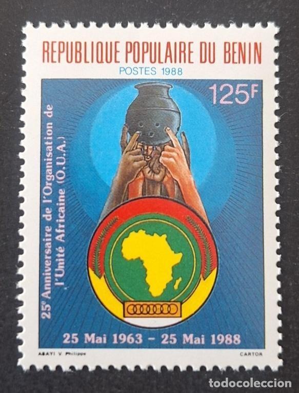 Stamps: Ben&iacute;n 1988 Mi. 464 25 aniversario OUA Unidad Africana &Aacute;frica