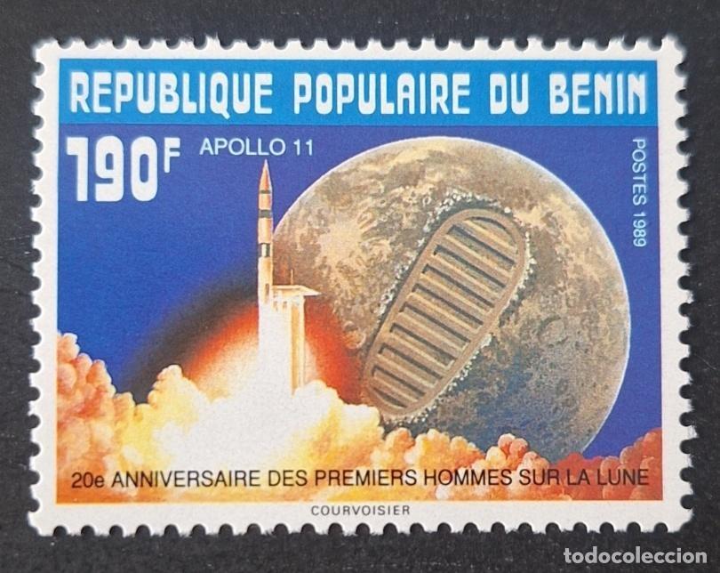 Stamps: Ben&iacute;n 1989 Mi. 494 Apollo 11 20 aniversario Luna cohete espacio