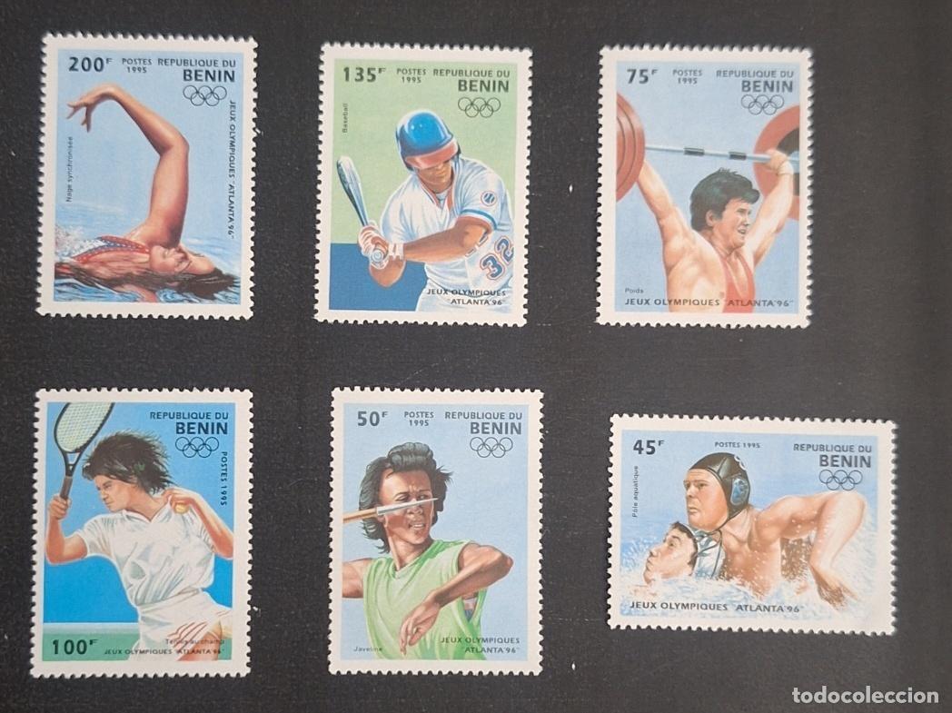 Briefmarken: Ben&iacute;n 1995 Mi. 624-629 JJ.OO. Atlanta 96 nataci&oacute;n b&eacute;isbol tenis