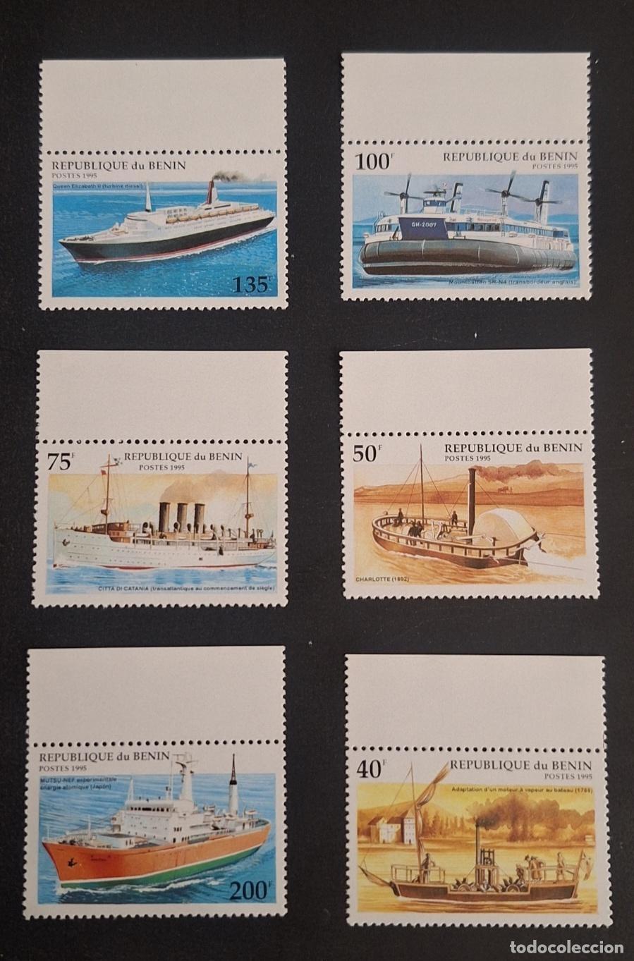 Briefmarken: Ben&iacute;n 1995 Mi. 631-636 barcos nav&iacute;os Queen Elizabeth Charlotte Mutsu
