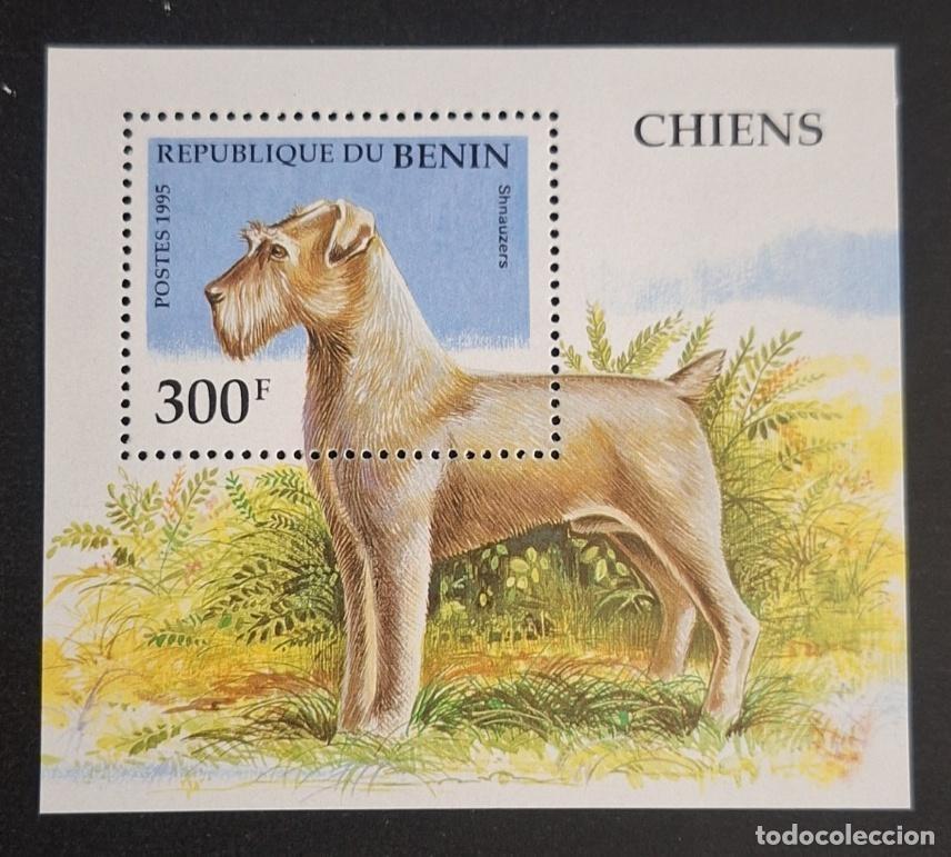 Briefmarken: Ben&iacute;n 1995 Mi. Bl. 12 perros Schnauzer razas caninas animales