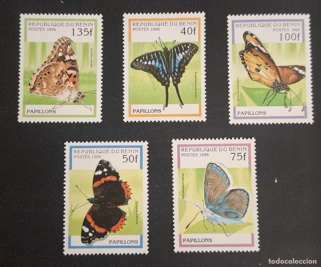 Stamps: Ben&iacute;n 1996 Mi. 778-782 mariposas Vanessa Danaus Graphium fauna