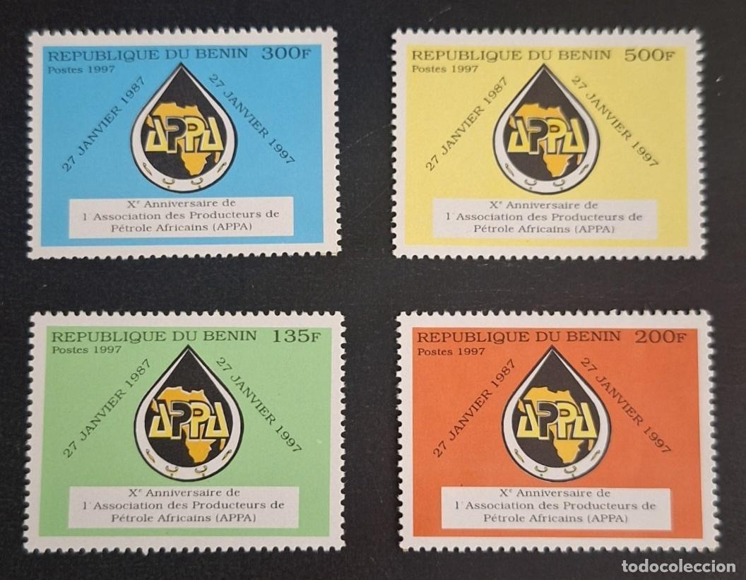 Sellos: Ben&iacute;n 1997 Mi. 985-988 APPA aniversario productores petr&oacute;leo &Aacute;frica
