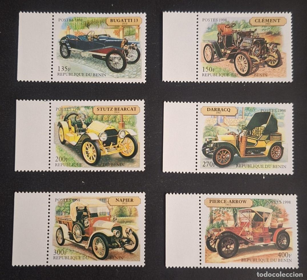 Sellos: Ben&iacute;n 1998 Mi. 1063-1068 autom&oacute;viles antiguos Bugatti Darracq Napier