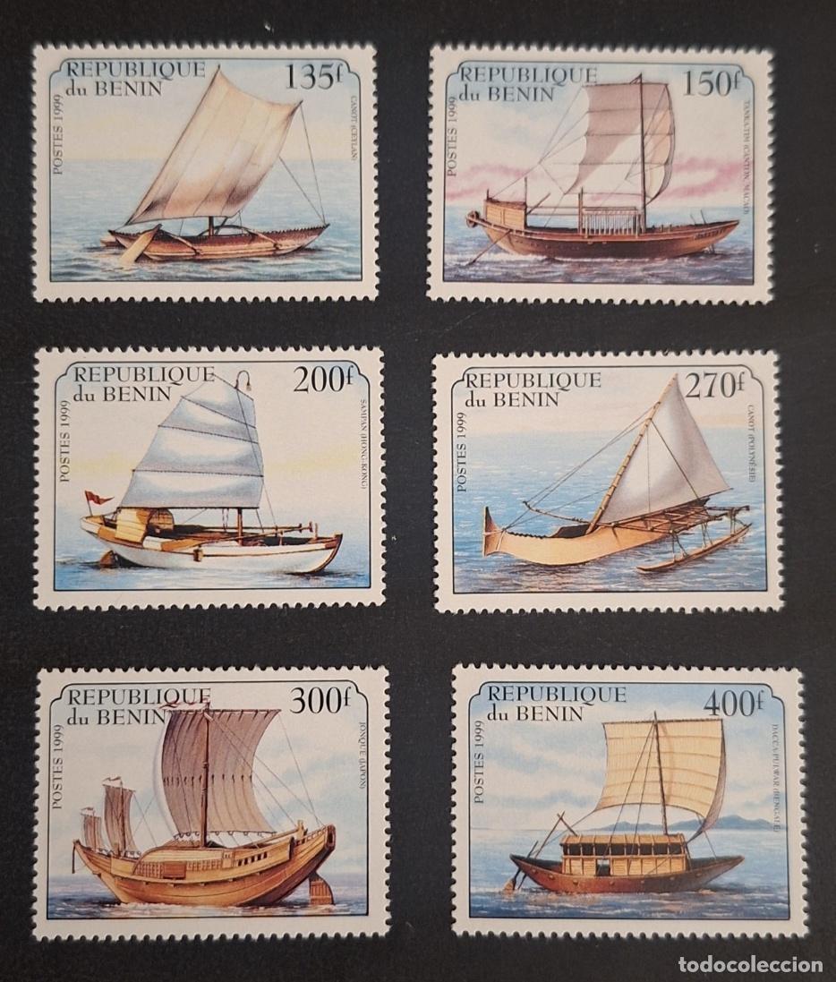 Sellos: Ben&iacute;n 1999 Mi. 1126-1131 barcos veleros antiguos piraguas juncos