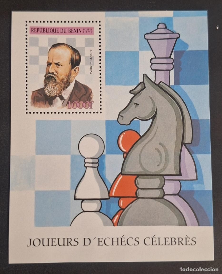 Sellos: Ben&iacute;n 1999 Mi. Bl. 47 Ajedrez jugadores c&eacute;lebres Wilhelm Steinitz