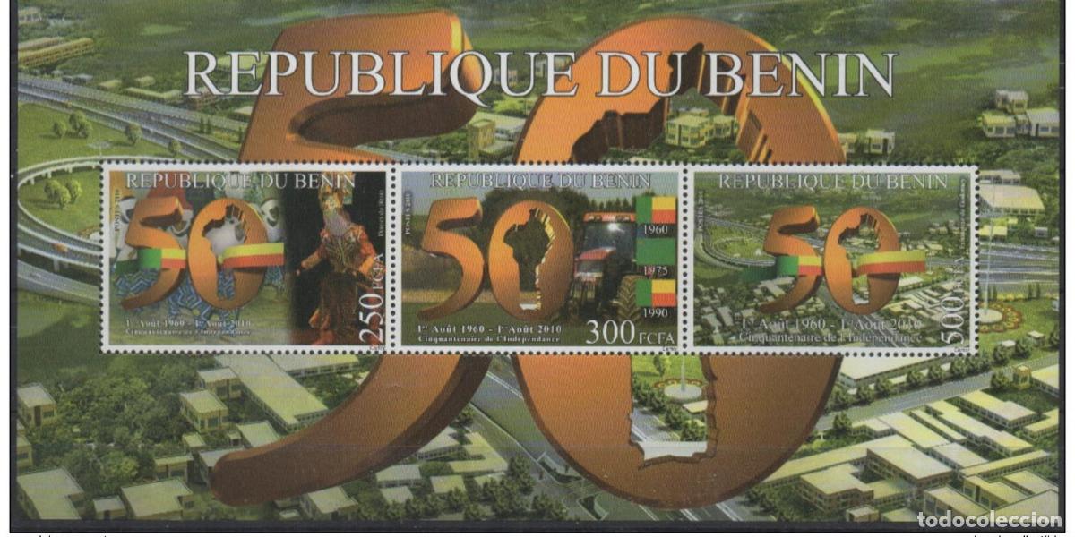 Briefmarken: Ben&iacute;n 2010 Mi. Bl. 64: Cincuentenario de la independencia: Bloque Unabh&auml;ngigkeit