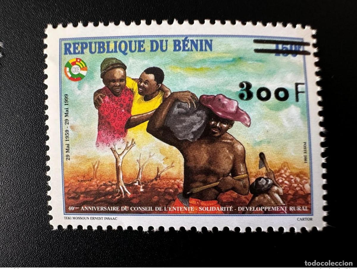 Sellos: Benin 2002 Mi. 1342 Edici&oacute;n conjunta 40 a&ntilde;os Conseil de l'Entente sobrecargado MNH**