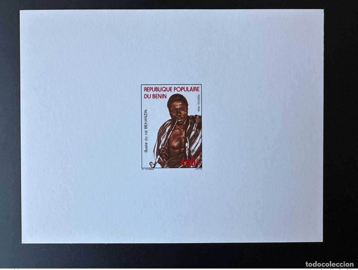 Sellos: Benin 1986 Mi. 449 Proof De Luxe Busto del rey Behanzin K&ouml;nig King