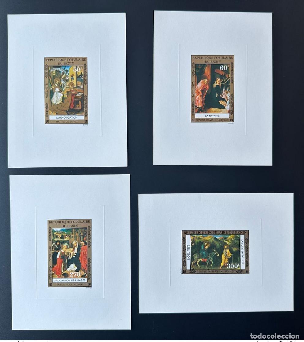 Sellos: Ben&iacute;n 1976 Mi. 80 - 83 a prueba de lujo Navidad David pintura art&iacute;stica la escuela holandesa