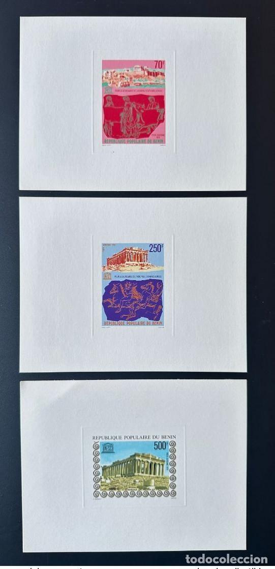 Sellos: Benin 1978 Mi. 156 - 158 Evento de lujo UNESCO Safeguard Acr&oacute;polis Grecia Atenas