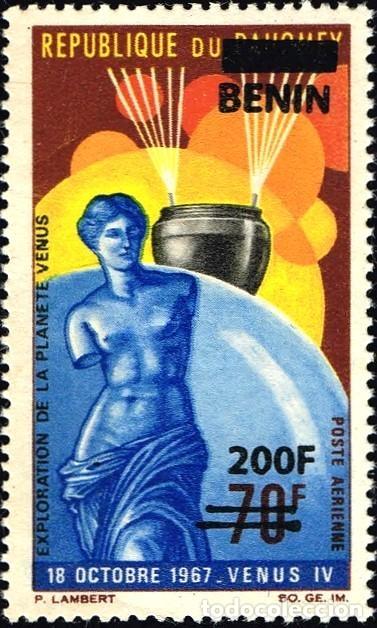 Sellos: Ben&iacute;n 2009 Mi. 1527 sobrecargado exploraci&oacute;n planeta Venus IV espacio