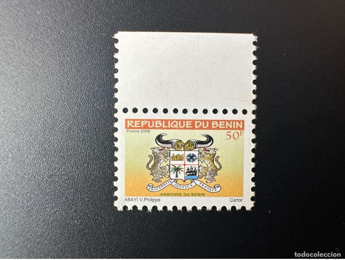 Sellos: Benin 2008 Mi. 1455 Y hilos de seda Armoirie Escudo armas Wappen 50 F MNH**