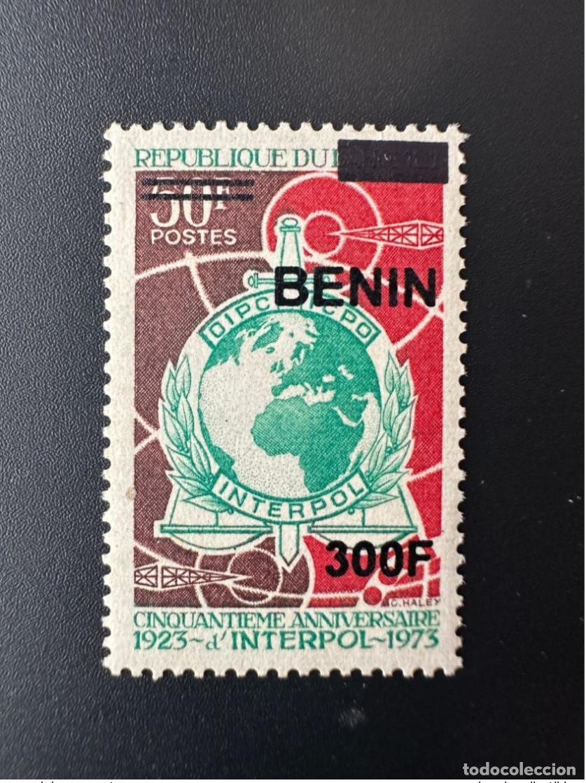 Sellos: Benin 2008/2009 Mi. 1507 50 a&ntilde;os La polic&iacute;a de INTERPOL sobrecargada sobreimpresi&oacute;n MNH**