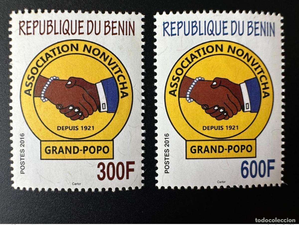 Sellos: Ben&iacute;n 2016 Mi. 1673 - A1673 Asso. Nonvitcha Grand-Popo Desde 1921 2 val. 5 MNH**