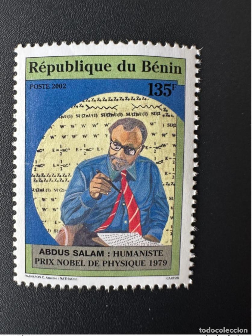 Sellos: Benin 2001/2002 Mi. 1337 135F Abdus Salam Humanista Premio Nobel de F&iacute;sica 1979