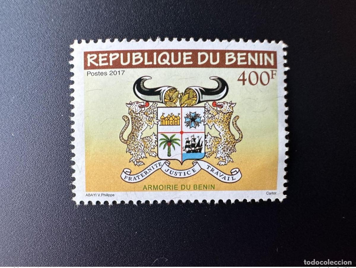 Timbres: Ben&iacute;n 2017 Mi. 1675 e hilos de seda Seidefaden Armoirie Escudo armas Wappen 400 F