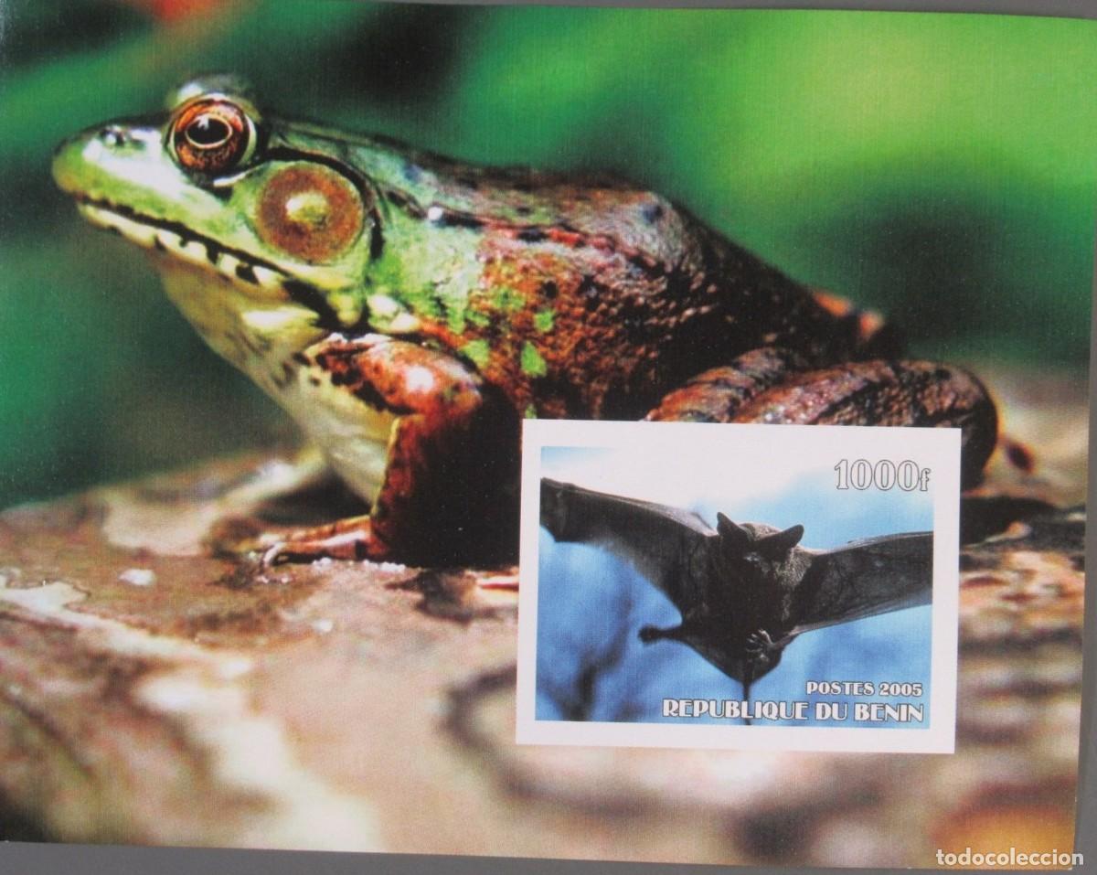 Sellos: BENIN 2005 SHEET MNH IMPERF FAUNA FROGS GRENOUILLES RANAS FROSCHE BATS CHAUVES-SOURIS MURCIELAGOS