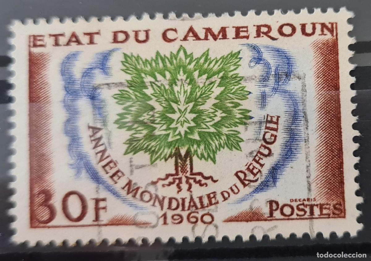 Sellos: Sello usado de Camer&uacute;n 1960: A&ntilde;o Mundial de los Refugiados