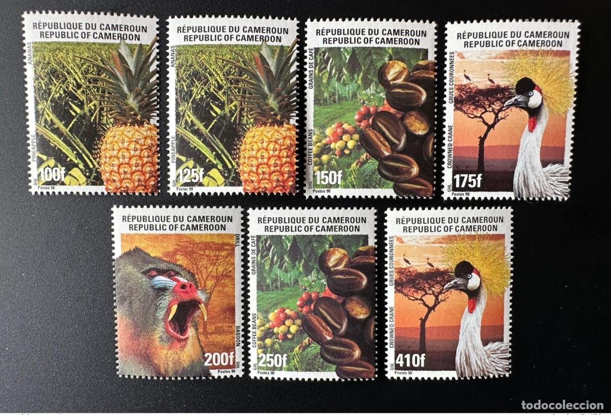 Sellos: Camer&uacute;n 1998 Mi. 1226 - 1232 Turismo P&aacute;jaro Babuino Mono Vida Silvestre