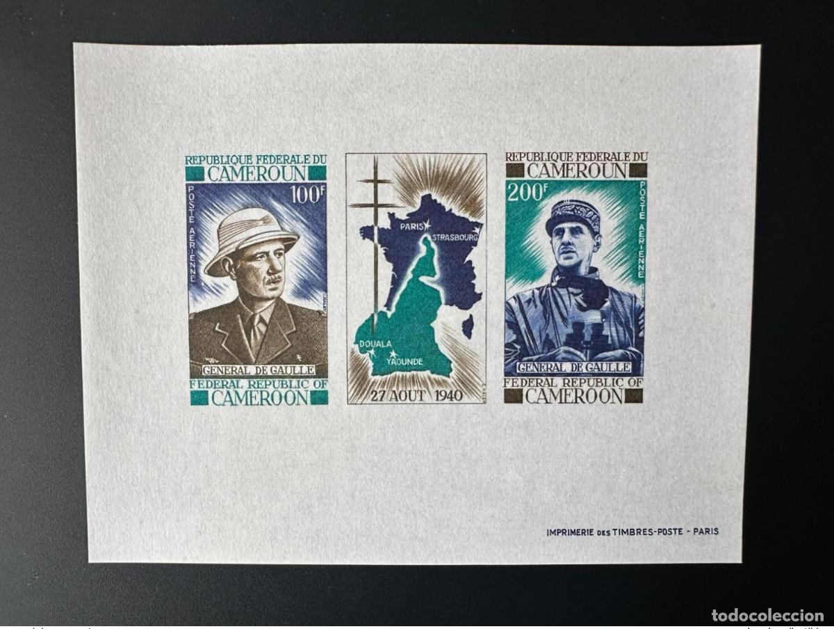 Sellos: Camer&uacute;n 1970 Mi. 620 - 621 Evento de lujo General Gaulle Par&iacute;s Estrasburgo