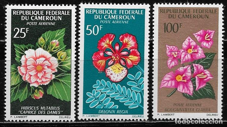 Sellos: CAMER&Uacute;N 1966, Ivert A-81/83 - FLORA - FLORES. MNH.