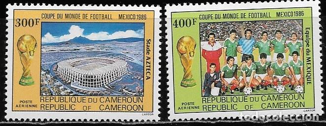 Sellos: CAMER&Uacute;N 1986, Ivert A-350/51 - CAMPEONATO MUNDIAL DE F&Uacute;TBOL M&Eacute;XICO 86. MNH.