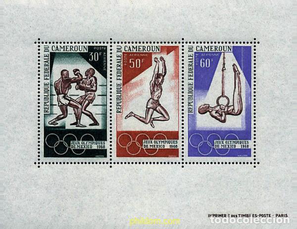 Sellos: 49243 MNH CAMERUN 1968 19 JUEGOS OLIMPICOS VERANO MEXICO 1968