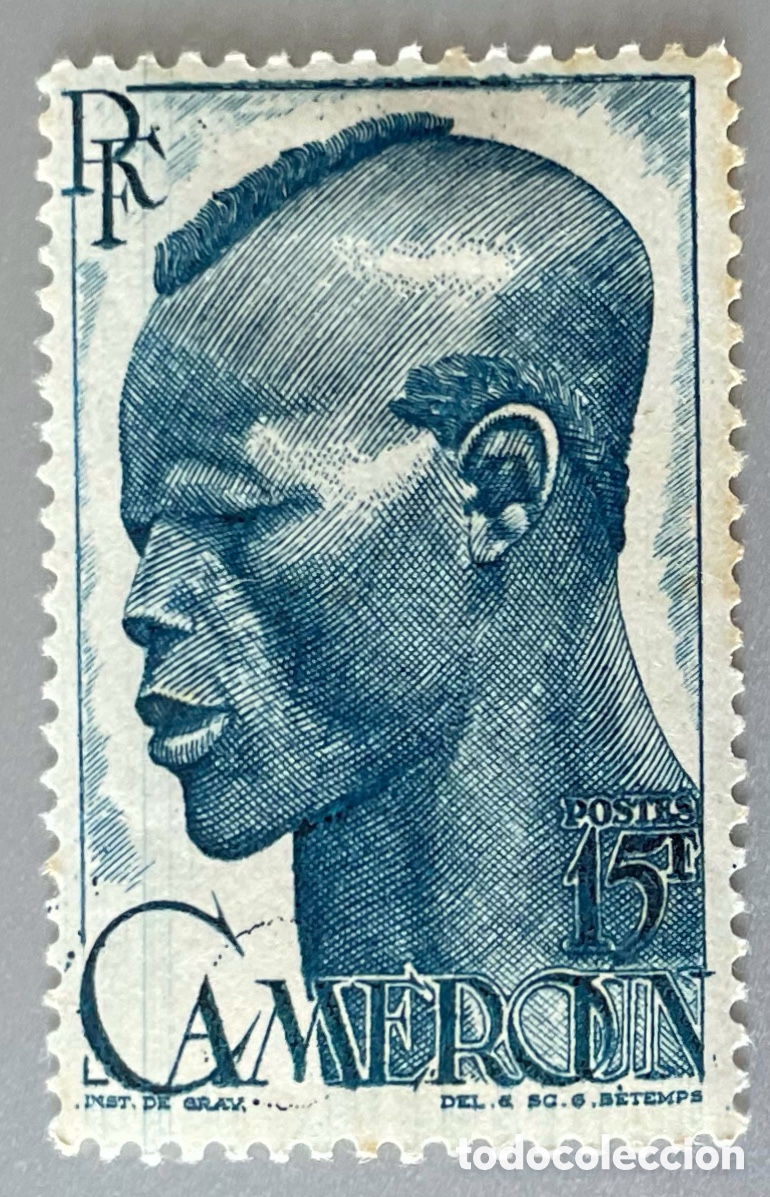 Sellos: Camer&uacute;n. Nativo. 15f. 1946