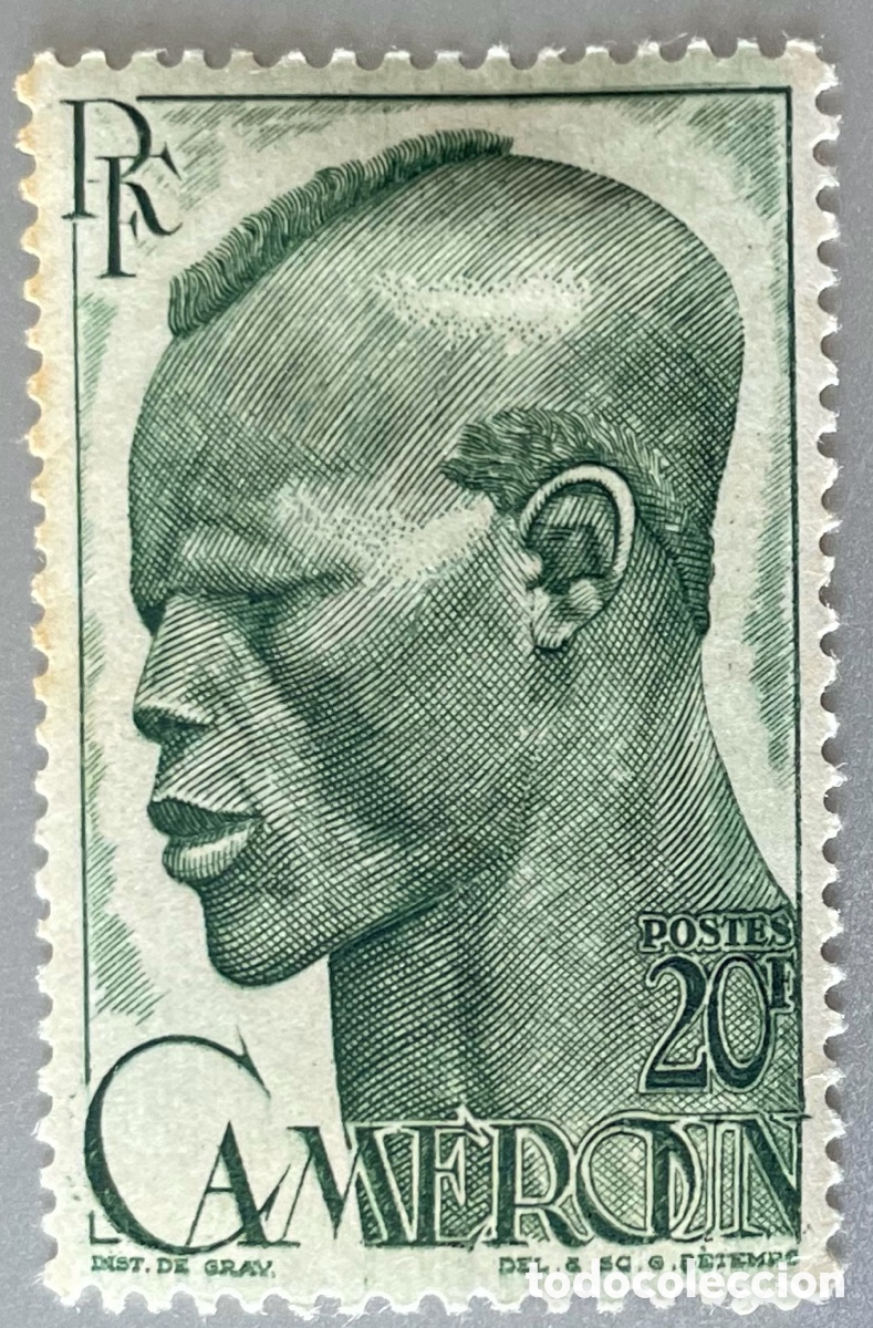 Sellos: Camer&uacute;n. Nativo. 20f. 1946