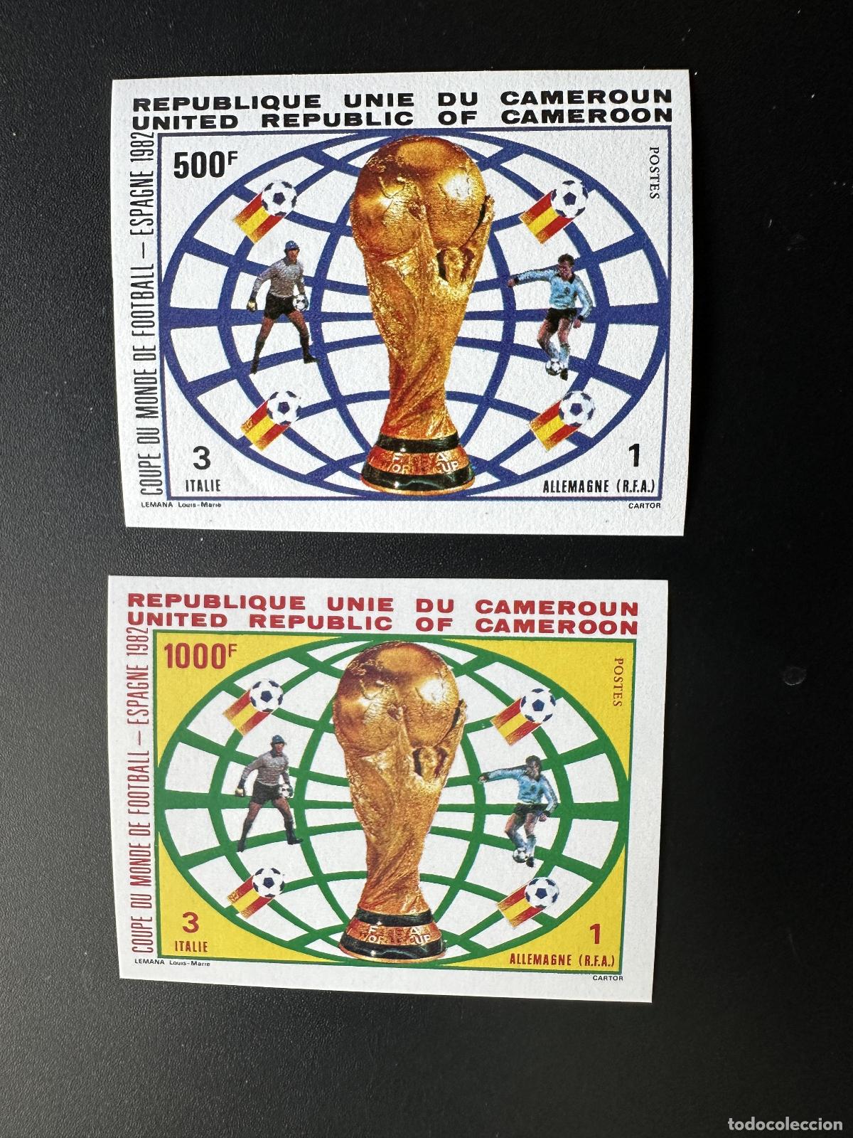 Timbres: Camer&uacute;n 1982 Mi. 993 - 994 ND Imperf Copa Mundial de F&uacute;tbol FIFA Espa&ntilde;a