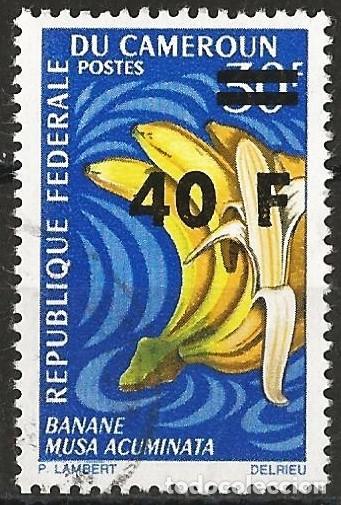 Sellos: Camer&uacute;n 1972 - Mi 708 - YT 533 - Frutas : Pl&aacute;tanos